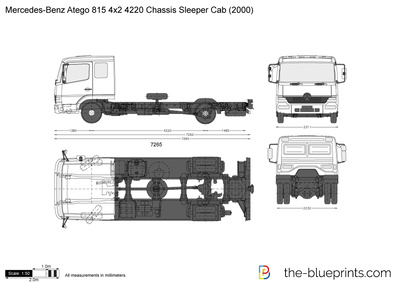 Mercedes-Benz Atego 815 4x2 4220 Chassis Sleeper Cab