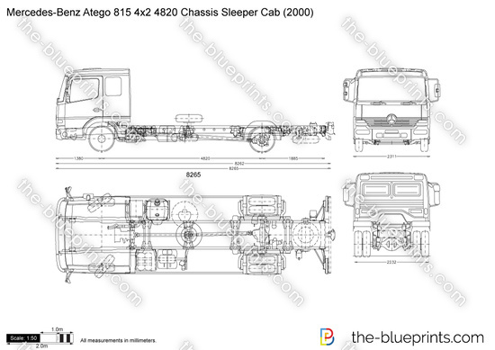Mercedes-Benz Atego 815 4x2 4820 Chassis Sleeper Cab