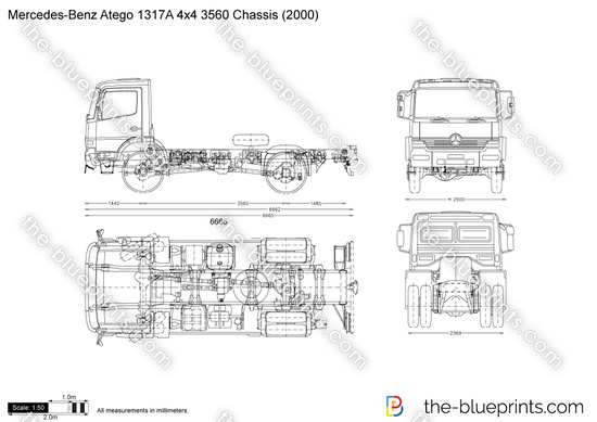 Mercedes-Benz Atego 1317A 4x4 3560 Chassis