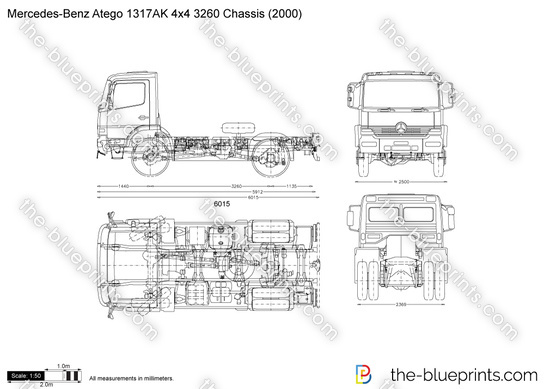 Mercedes-Benz Atego 1317AK 4x4 3260 Chassis