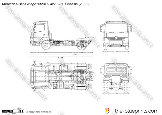 Mercedes-Benz Atego 1323LS 4x2 3260 Chassis
