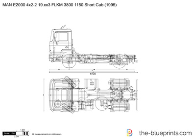 MAN E2000 4x2-2 19.xx3 FLKM 3800 1150 Short Cab (1995)