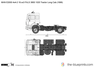 MAN E2000 4x4-2 19.xx3 FALS 3800 1025 Tractor Long Cab