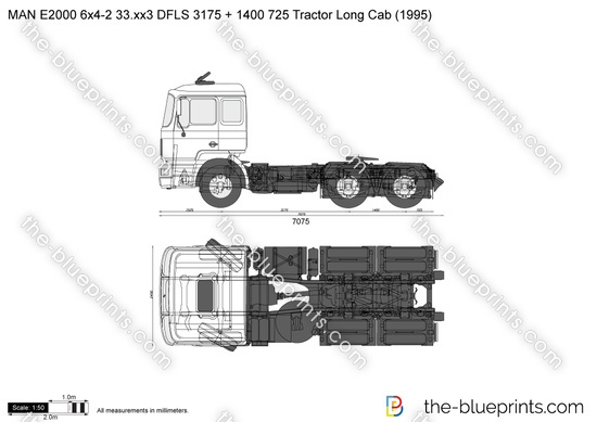 MAN E2000 6x4-2 33.xx3 DFLS 3175 + 1400 725 Tractor Long Cab