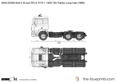 MAN E2000 6x4-2 33.xx3 DFLS 3175 + 1400 725 Tractor Long Cab (1995)