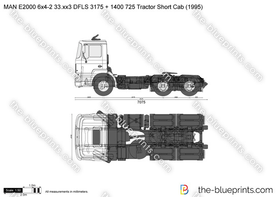MAN E2000 6x4-2 33.xx3 DFLS 3175 + 1400 725 Tractor Short Cab