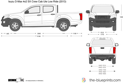 Isuzu D-Max 4x2 SX Crew Cab Ute Low Ride (2013)