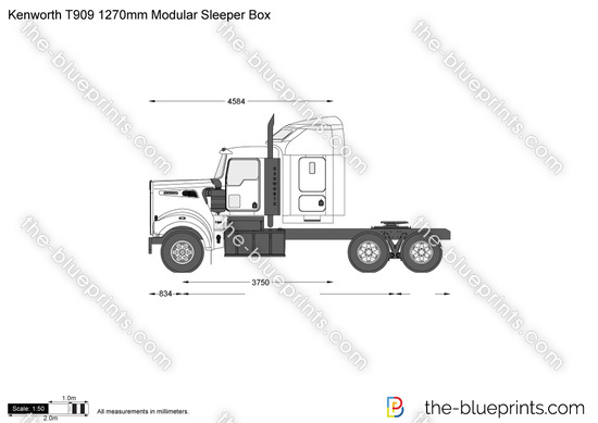 Kenworth T909 1270mm Modular Sleeper Box