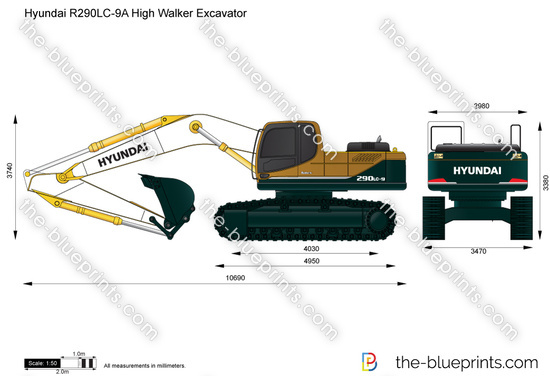 Hyundai R290LC-9A High Walker Excavator