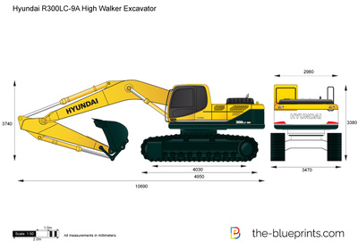 Hyundai R300LC-9A High Walker Excavator