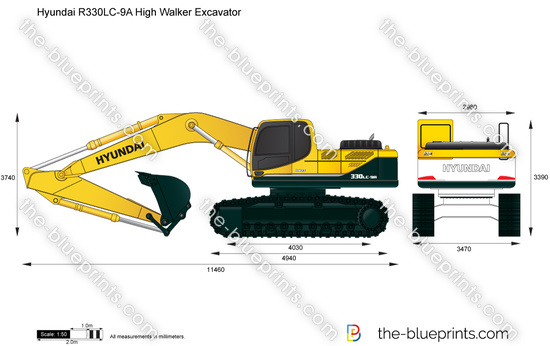 Hyundai R330LC-9A High Walker Excavator