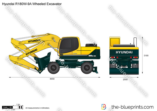 Hyundai R180W-9A Wheeled Excavator