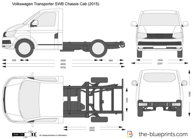 Volkswagen Transporter T6 SWB Chassis Cab