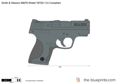 Smith & Wesson M&P9 Shield 187021 CA Compliant
