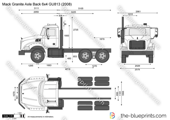 Mack Granite Axle Back 6x4 GU813