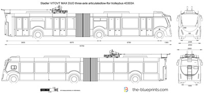 Stadler VITOVT MAX DUO three-axle articulatedlow-flor trolleybus 43303A