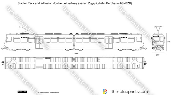 Stadler Rack and adhesion double unit railway Bavarian Zugspitzbahn Bergbahn AG (BZB)