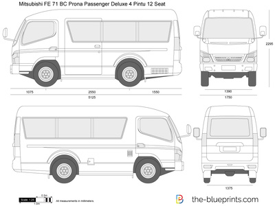 Mitsubishi FE 71 BC Prona Passenger Deluxe 4 Pintu 12 Seat