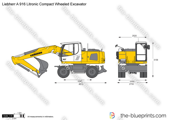 Liebherr A 916 Litronic Compact Wheeled Excavator