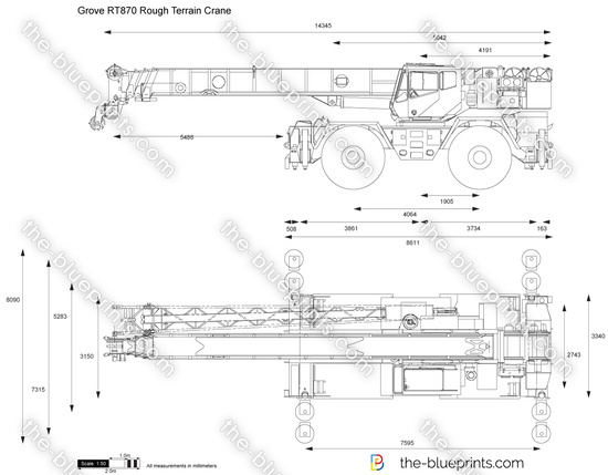 Grove RT870 Rough Terrain Crane