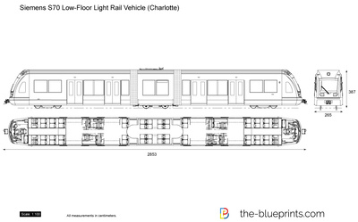 Siemens S70 Low-Floor Light Rail Vehicle (Charlotte)