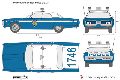 Plymouth Fury sedan Police