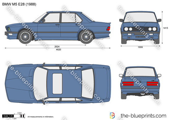 Bmw M5 E28 Vector Drawing