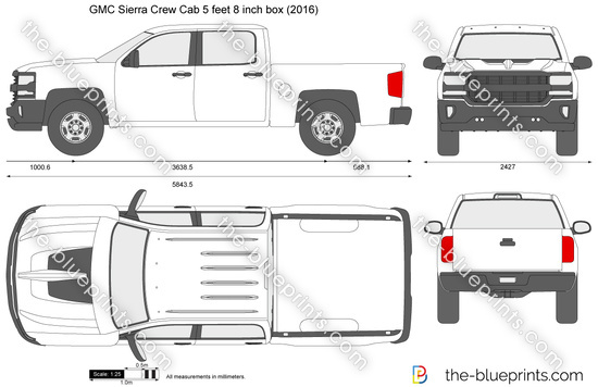 GMC Sierra Crew Cab 5 feet 8 inch box