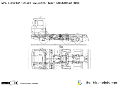 MAN E2000 6x4-4 26.xx3 FAVLC 2800+1350 1100 Short Cab (1996)