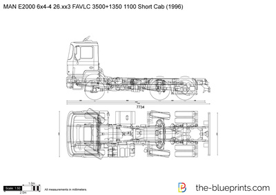 MAN E2000 6x4-4 26.xx3 FAVLC 3500+1350 1100 Short Cab (1996)