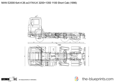 MAN E2000 6x4-4 26.xx3 FAVLK 3200+1350 1100 Short Cab (1996)