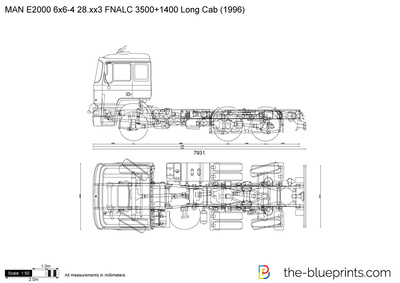 MAN E2000 6x6-4 28.xx3 FNALC 3500+1400 Long Cab (1996)