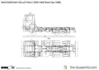 MAN E2000 6x6-4 28.xx3 FNALC 3500+1400 Short Cab (1996)