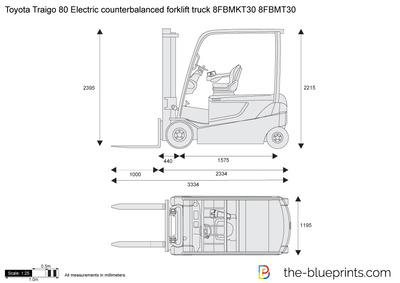 Toyota Traigo 80 Electric counterbalanced forklift truck 8FBMKT30 8FBMT30