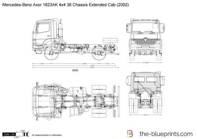 Mercedes-Benz Axor 1823AK 4x4 36 Chassis Extended Cab (2002)