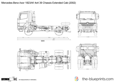 Mercedes-Benz Axor 1823AK 4x4 39 Chassis Extended Cab (2002)