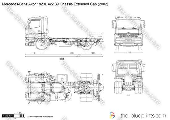 Mercedes-Benz Axor 1823L 4x2 39 Chassis Extended Cab