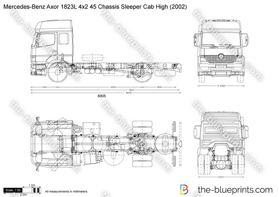 Mercedes-Benz Axor 1823L 4x2 45 Chassis Sleeper Cab High
