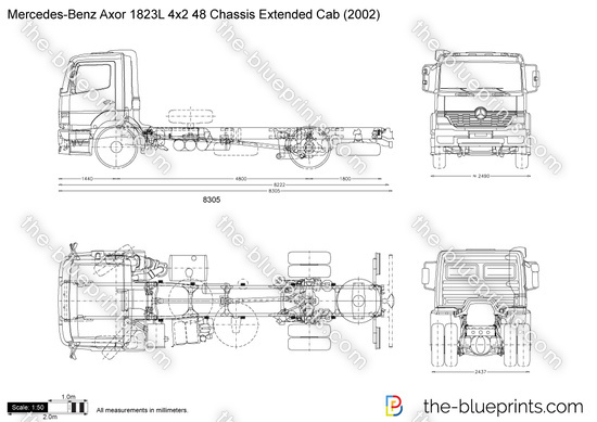 Mercedes-Benz Axor 1823L 4x2 48 Chassis Extended Cab