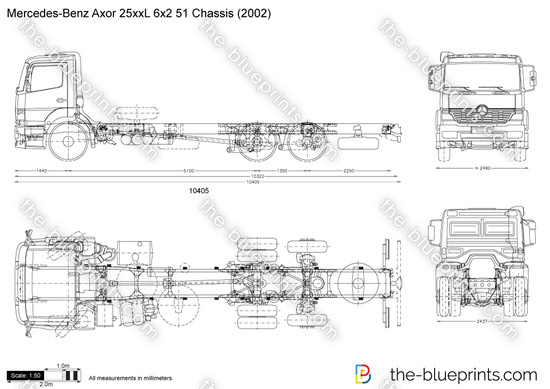Mercedes-Benz Axor 25xxL 6x2 51 Chassis