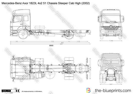 Mercedes-Benz Axor 1823L 4x2 51 Chassis Sleeper Cab High