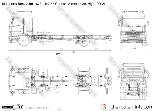 Mercedes-Benz Axor 1823L 4x2 57 Chassis Sleeper Cab High
