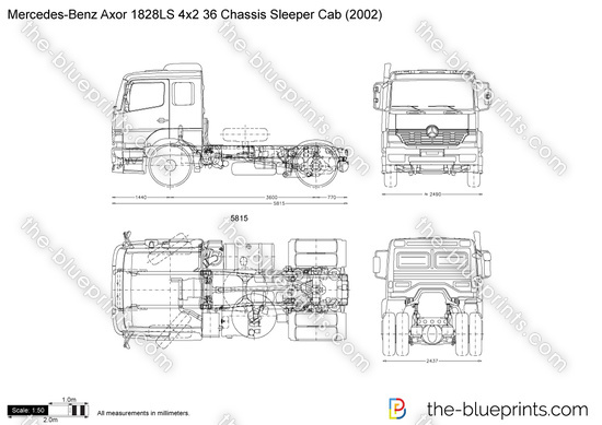 Mercedes-Benz Axor 1828LS 4x2 36 Chassis Sleeper Cab