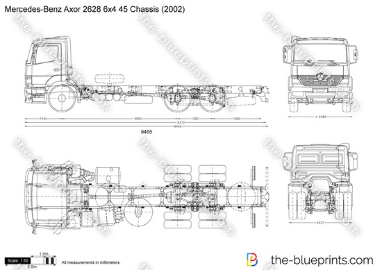 Mercedes-Benz Axor 2628 6x4 45 Chassis