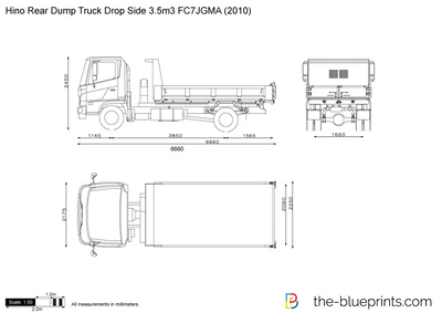 Hino Rear Dump Truck Drop Side 3.5m3 FC7JGMA (2010)