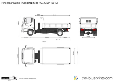 Hino Rear Dump Truck Drop Side FC7JGMA (2010)