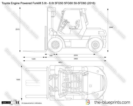 Toyota Engine Powered Forklift 5.0t - 6.0t 5FG50 5FG60 50-5FD60