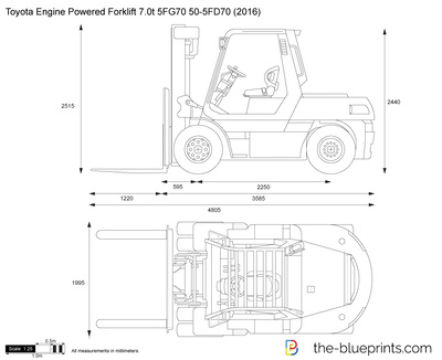 Toyota Engine Powered Forklift 7.0t 5FG70 50-5FD70