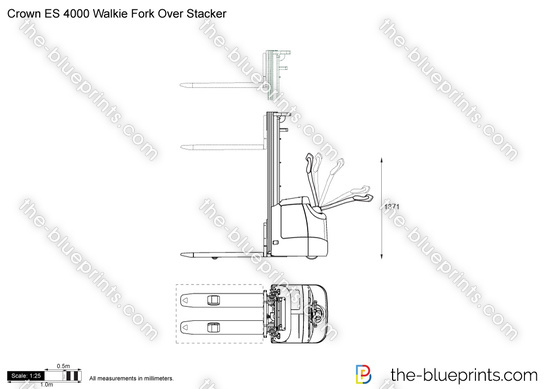 Crown ES 4000 Walkie Fork Over Stacker