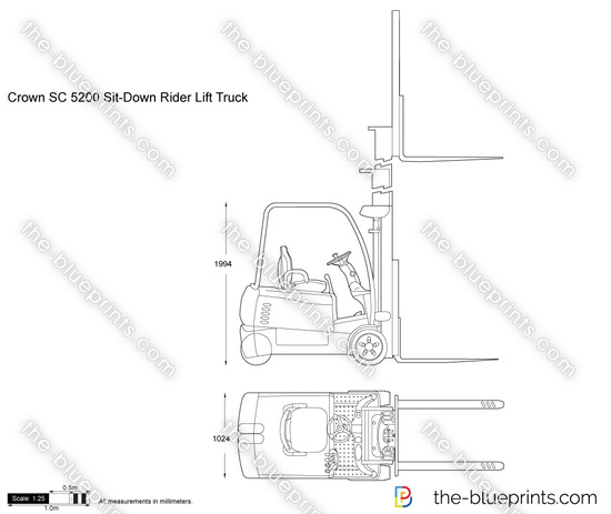 Crown SC 5200 Sit-Down Rider Lift Truck
